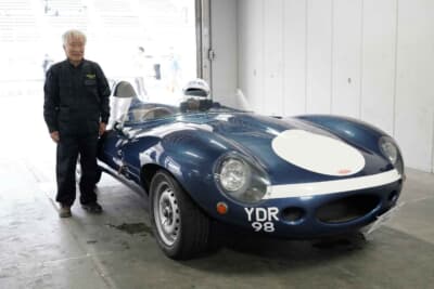 ジャガー Dタイプ ミュルザンヌ:4〜5年前に共同所有者である羽生さんに車検証を託したという吉田章二さん