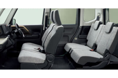 スズキ スペーシア:大人4名がゆったりと座れる広い室内や、電動スライドドアなどの使い勝手がいい機能が充実している