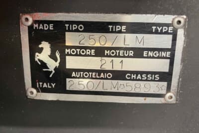 3488万ユーロ（邦貨換算約56億円）で落札されたフェラーリ「250LM」（C）Courtesy of RM Sotheby's