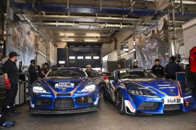 2025シーズンを闘う160号車と170号車のトヨタ・スープラGT4 Evo