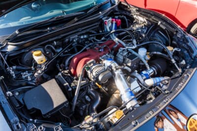 TOYOTA 86：TRUSTのターボキットを組み込み、ドリフト走行も楽しめるハイパワーな仕様になっている