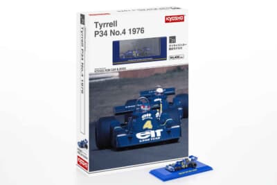 店舗限定版のKYOSHO MINI CAR & BOOKのタイレルP34 ゼッケン4（パトリック・デパイユ）を再現