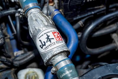 スズキ カプチーノ：ナックルと同じプロショップで作った吸気系の膨張管。レスポンスがよくなった