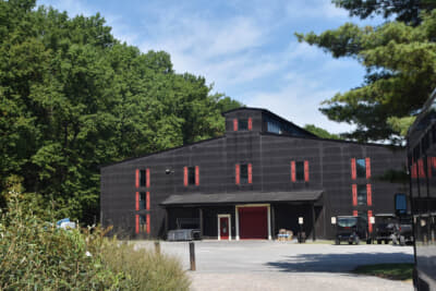 森に囲まれるように建て屋が点在する