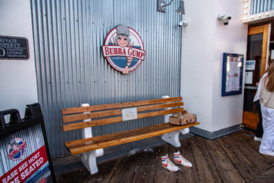 劇中でフォレスト・ガンプが座っていたベンチも再現されている