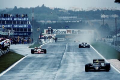 1985年ポルトガルGPの走行シーン