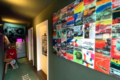 イタリアンレストラン「ヴェンティセッテ」は、モータースポーツの雰囲気たっぷり