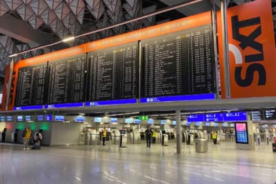 早朝5時過ぎのフランクフルト国際空港はとても静かです