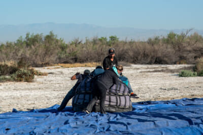 気球は畳むとこんなにコンパクトになる