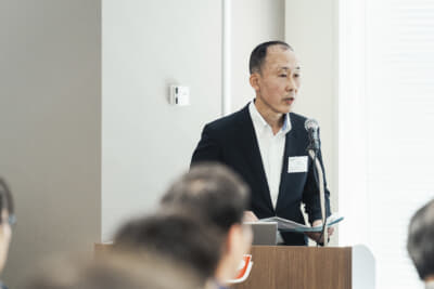 ASEA技術部会委員長としてエンドレスアドバンス会長の萩原正志氏も登壇