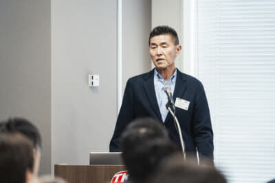 JAWAの技術部会委員長でENKEI業務統括本部顧問の寺田孝佳氏からは、「ホイールの発売元になることの責任の重要性について」発信