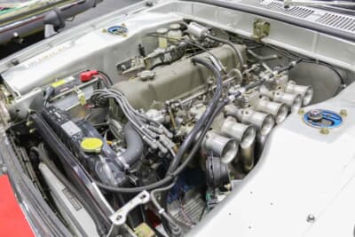 日産 スカイライン2000GT：L28改3.2Lフルチューンエンジンを搭載。OS技研のクランクシャフト、コンロッド、ピストンなどを装備