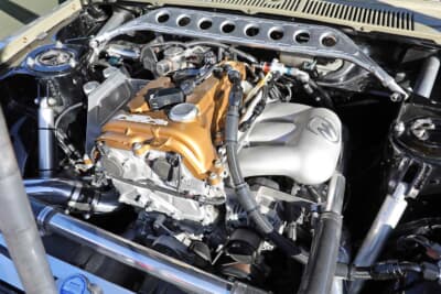 日産 3代目 510型 ブルーバード：G16E-GTS型エンジンにチューニングを施し、最大出力330ps、最大トルク500Nm近くの数値を実現