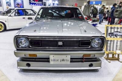 日産 B310型 サニークーペ：あえてシンプルなシルバーにペイントしている