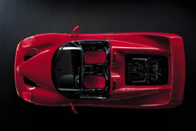 フェラーリ F50：ルーフは付属のケースに収納する、取り外し可能なハードトップを採用