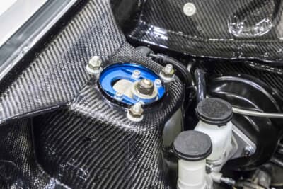 日産 B310型 サニークーペ：足まわりにはマツオカ製の車高調を採用