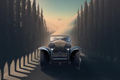 ロールス・ロイス ファントムII：ロールス・ロイスのデザイナーが製作した作品。タイトルは「THE GOLDEN ERA OF TRAVEL」