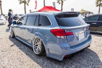 スバル BR型 レガシィ:足まわりはBOLD WORLDのトヨタ 86用エアサスペンションやアーム類を流用