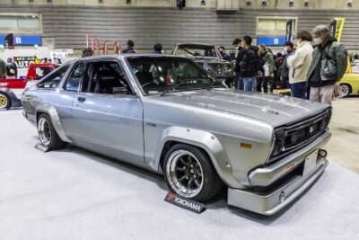 日産 B310型 サニークーペ：往年のTSレースに出場していたマシンを彷彿とさせるスタイル
