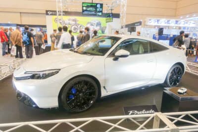 実車のホンダ プレリュード（プロトタイプ）も展示された