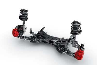 トヨタ カローラ クロス GRスポーツ：専用チューニングサスペンション（フロント／ブレーキキャリパー装着時のイメージ）