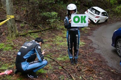 SS1とSS2がドライブスルーとなった上にSS3はリタイアで結果が残せなかった高井／伊藤組