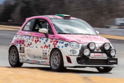 アバルト500 R3T：取材当日はブレーキ系のトラブルが発生し走行は集合写真の回送のみ