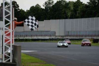 “グロリアス トロフィー”に出走した元Bow.さん号のロータス47GT、現オーナー関口選手により見事優勝、天国の故人もきっと喜んでいるだろう