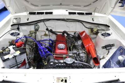 日産 サニークーペ1200 GX-5：往時のレースシーンでは130psまでチューンナップされたA12型エンジンを搭載