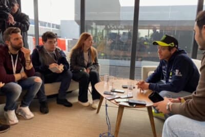 バレンティーノ・ロッシ選手の囲み取材