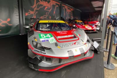 2024年にル・マン24時間レースを走ったクルマの展示コーナーも人気です