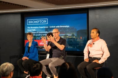 万博会場の英国パビリオンで開催された「未来のコミュニティとモビリティ」をテーマとしたパネルディスカッション