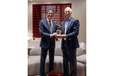 エンリコ・ガリエラ氏（左）とジョヴァンニ・マラゴ氏