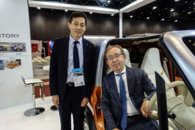 エイム取締役の岩田智行氏（左）と中村史郎氏（右）