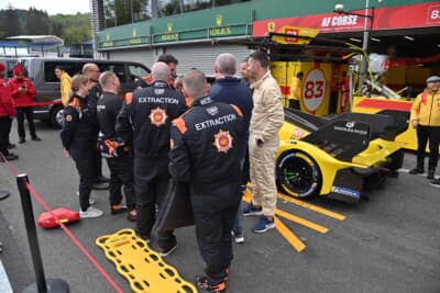 ドイツの自宅からベルギーのサーキットへ到着。ハイパーカーの救助訓練が行われていました