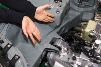 ホンダ EJ1型シビッククーペ：試作エンジンマウント。市販化を期待したい