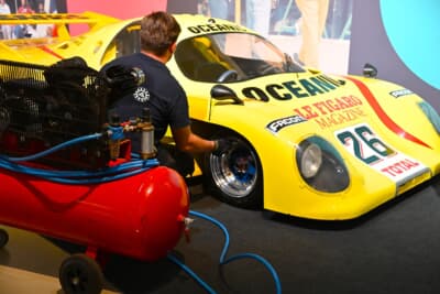 ミュージアムでは、タイヤ空気圧も1台ずつしっかりと管理されていました