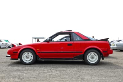 トヨタ 初代 AW11型 MR2：ホイールの変更により、ジムカーナローカルシリーズを漂わせるスタイルに