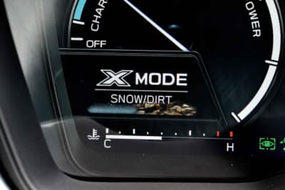 X-MODEのSNOWDIRTは滑りやすい路面のときにタイヤの空転を抑える。ただし約30km/hで制御は解除される