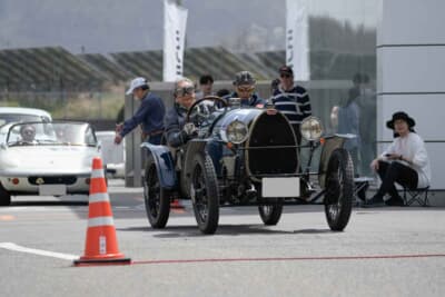 34回目の“コッパディ小海”今年最古の参加車両は坂口、池田組の1924年式ブガッティT13ブレシア、先踏みと呼ばれるPC競技に挑む