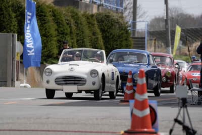 34回目の“コッパディ小海”2カ所目となるチェックポイントはガレージなどの建設メーカーであるカクイチ製作所、その敷地内では先踏みと呼ばれるPC競技が行われた