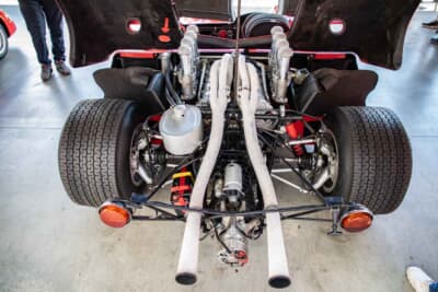 アバルト 3000SP：マフラーの取りまわしが美しい。まさに芸術品だ