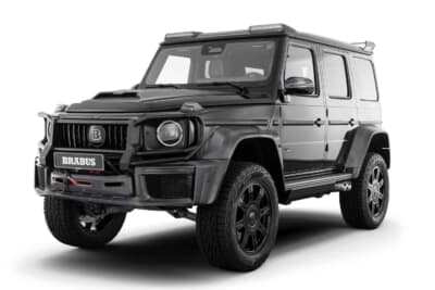 ブラバス XL 800：オフロード専用タイヤに組み合わされる22インチ径のヘビーデューティー鍛造ホイールが印象的だ