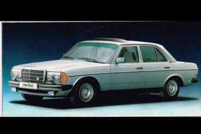 日本発のシルバーディーゼル限定車 初誕生；ベースは1977年240D/W123。写真は当時のDM