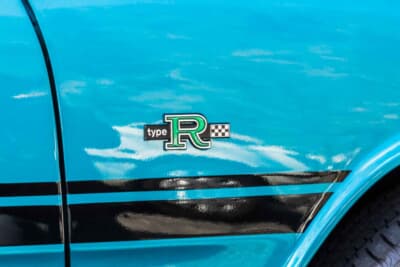 いすゞ ベレットGTR：フロントフェンダー後方にはtype Rのエンブレムを装着