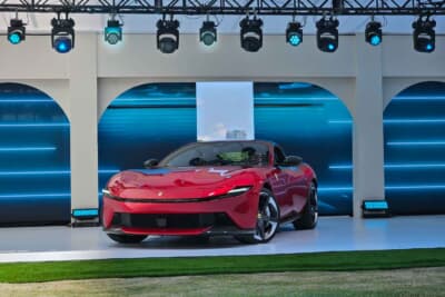 フェラーリ アマルフィ:エクステリアは、フラヴィオ・マンゾーニ氏の率いるフェラーリ「チェントロ・スティーレ(デザインセンター)」が、ほぼすべてのボディパネルを新たにデザインをしている