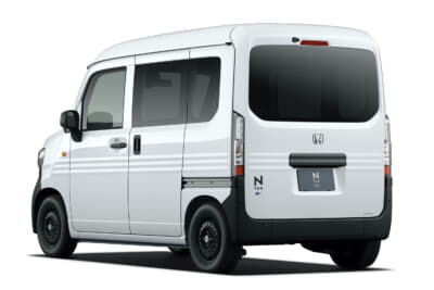 ホンダ N-VAN e:：「e:G」はバンパーやホイールなどが異なり、より商用車らしいスタイルに