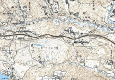 線形改良される1994年当時の地図。中央にS字カーブがある。出典：国土地理院