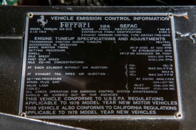 10万ドル〜12万5000ドル（邦貨換算で約1477万〜1846万円）で現在も販売中のフェラーリ「308GTS」（C）Courtesy of RM Sotheby's