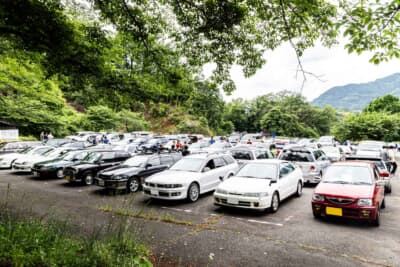 2025年5月24日にさがみ湖MORIMORIの駐車場で行われた「第17回自美研ミーティング」